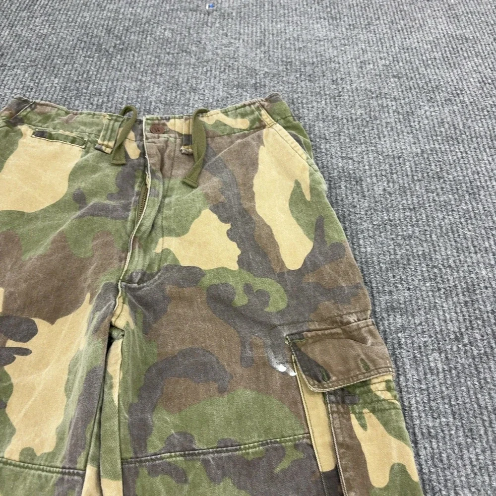 Vintage Banana Jack Cargo Shorts Mens 30 Green Cotton Camo Utility Gorpcore
